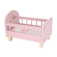 Postieľka pre bábiky drevená s perinkou Pink