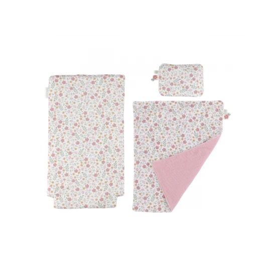 Kočík pre bábiky drevený s perinkou Pink