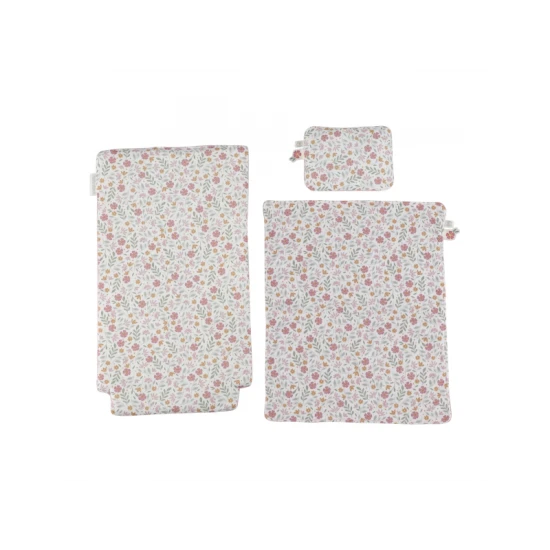 Kočík pre bábiky drevený s perinkou Pink