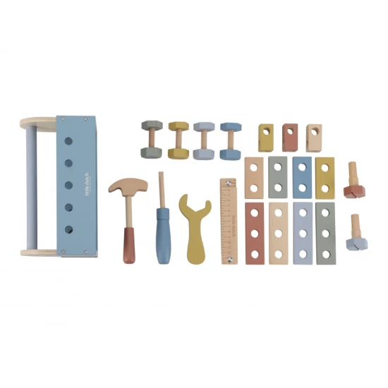 Box s náradím drevený Blue