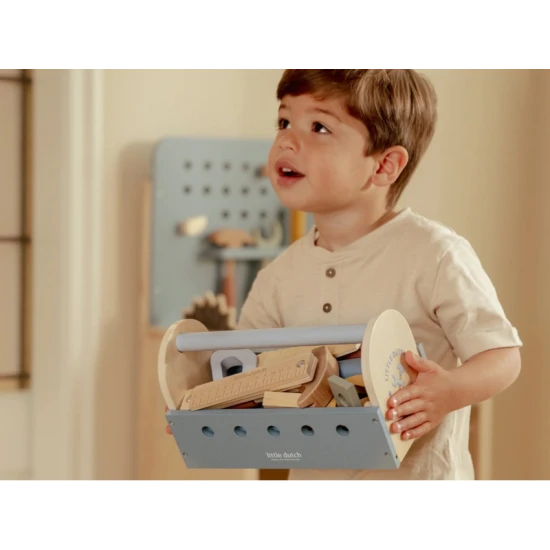 Box s náradím drevený Blue