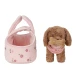 Plyšový psík Jackie v kvetinovej kabelke od Little Dutch, roztomilý kamarád na cesty pre deti.