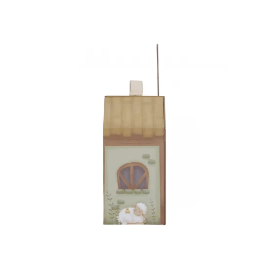 Dreveny betlehem s 14 postavickami a chlievom – vianocna dekoracia pre deti