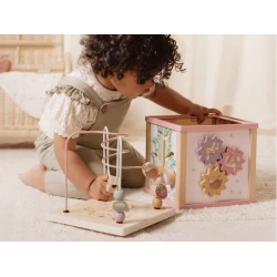 Kocka s aktivitami drevená Fairy Garden