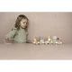 Drevený vláčik ježko Fairy Garden s farebnými kockami