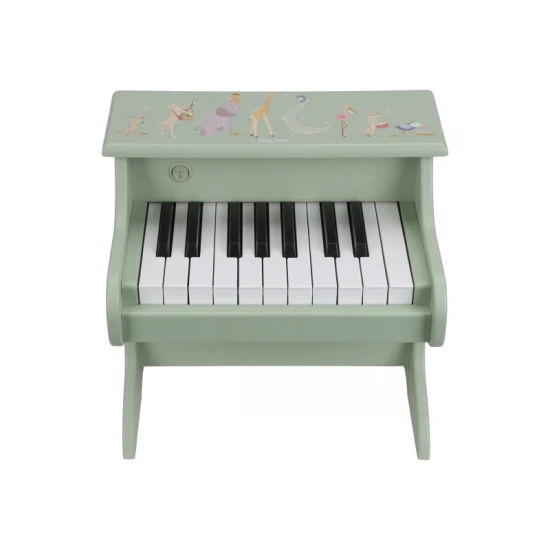 Little Dutch Piáno drevené Green Safari Friends 7476LD