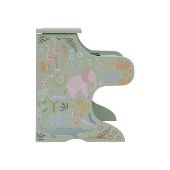 Little Dutch Piáno drevené Green Safari Friends 7476LD