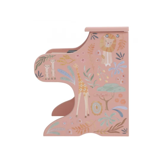 Little Dutch Piáno drevené Pink Safari Friends 7477LD