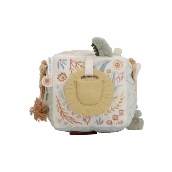 Little Dutch Kocka textilná s aktivitami Safari Friends 8309LD