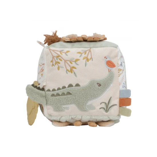 Little Dutch Kocka textilná s aktivitami Safari Friends 8309LD