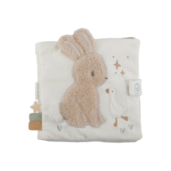 Interaktívna textilná knižka pre bábätká – Little Dutch Newborn Naturals