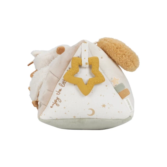 Trojhranný vankúšik s aktivitami Newborn Naturals od Little Dutch