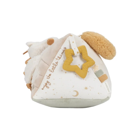 Trojhranný vankúšik s aktivitami Newborn Naturals od Little Dutch