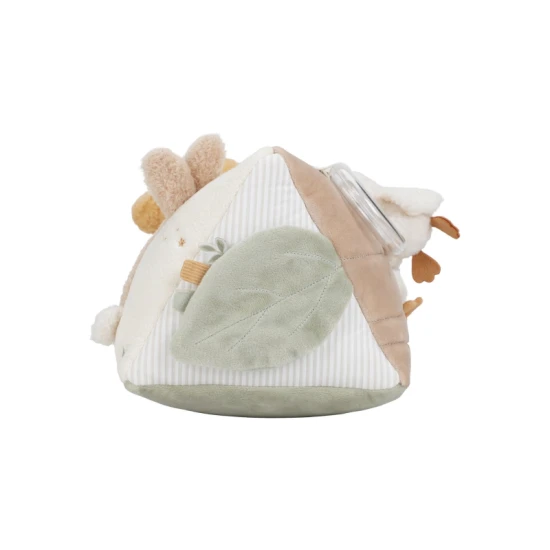 Trojhranný vankúšik s aktivitami Newborn Naturals od Little Dutch