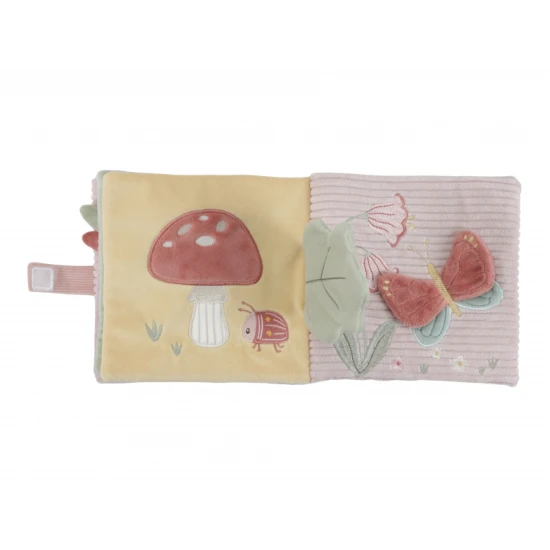 Textilná knižka s aktivitami Fairy Garden s motívmi zo života na záhrade