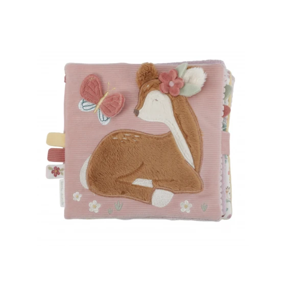 Textilná knižka s aktivitami Fairy Garden s motívmi zo života na záhrade