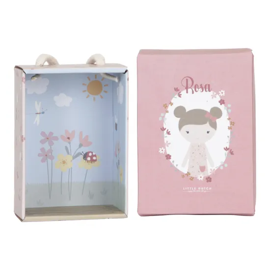 Nádherná bábika s menom Rosa z mäkkého jemného materiálu vo veľkosti 10 cm od Little Dutch.