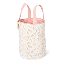 Košík textilný obojstranný extra veľký Pink Blooming Safari