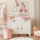 Little Dutch Košík textilný obojstranný extra veľký Pink Blooming Safari