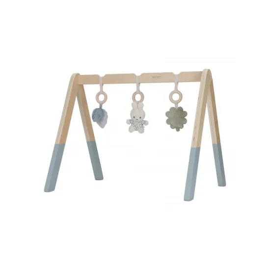 Drevená hrazdička Miffy Lucky Leaves s plyšovými hračkami v tvare králička Miffy a lístkov, ideálna pre rozvoj bábätiek