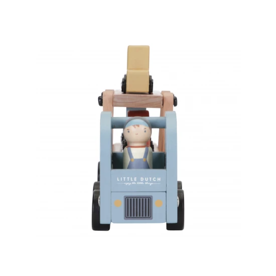 Drevené nákladné auto so štyrmi autíčkami je tou pravou hračkou pre všetkých malých vodičov. 