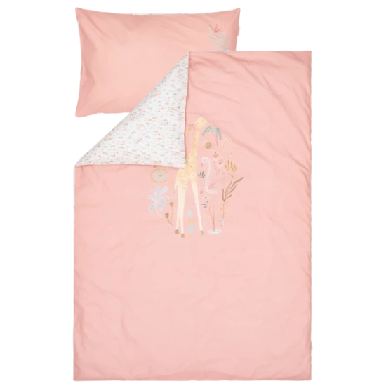 Obliečky 200x140 a 60x70 cm Pink Blooming Safari – Little Dutch TE10856047LD