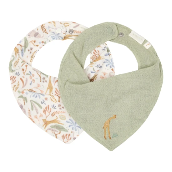 Podbradník bandana 2 ks Safari Wonders – Little Dutch TE50106047LD