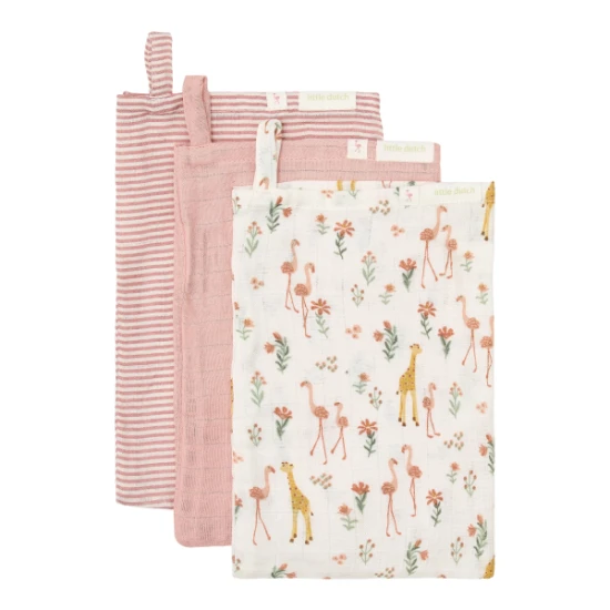 Žinky 3 ks Pink Blooming Safari – Little Dutch TE50556047LD