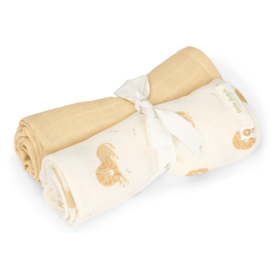 Plienky 70x70cm lev Safari Friends 2 ks – Little Dutch TE51826047LD
