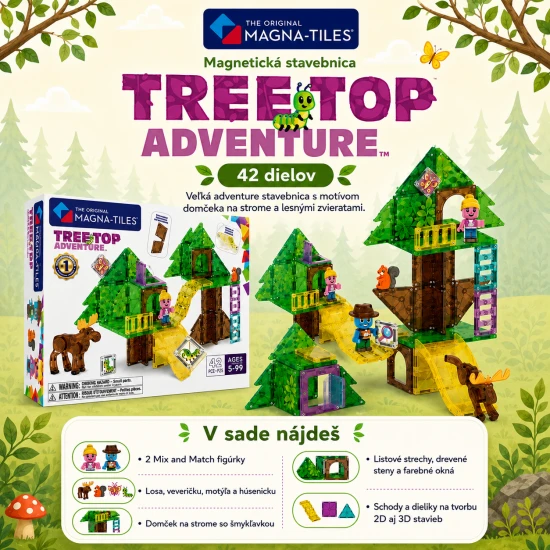 Magnetická stavebnica Treetop Adventure 42 dielov
