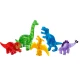 Súprava piatich figúrok dinosaurov od Magna-Tiles.