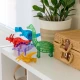 Súprava piatich figúrok dinosaurov od Magna-Tiles.