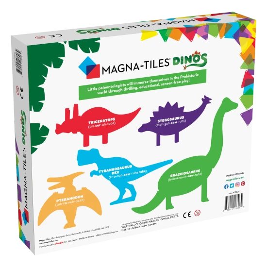Súprava piatich figúrok dinosaurov od MAGNA-TILES.