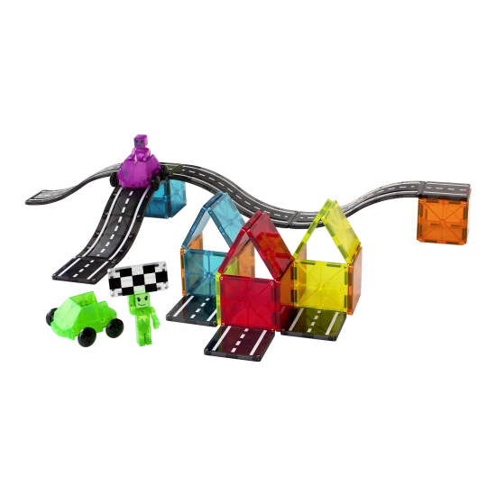 Magnetická stavebnica Downhill Duo 40 dielov. Skvelý darček pre deti, ktoré milujú autá.