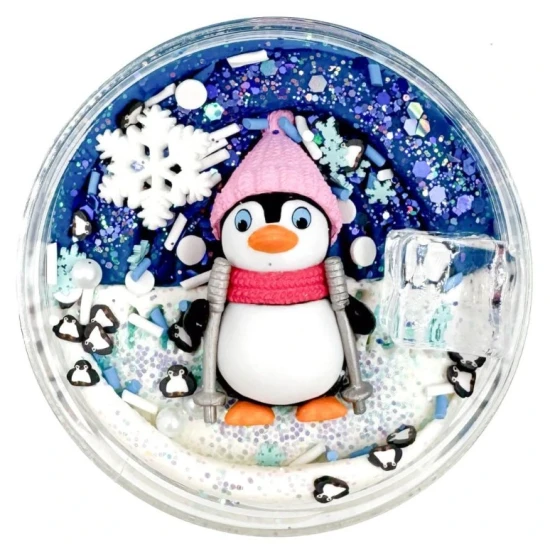 Mamolína Ahoj tučniaku – domáca zimná modelína s figúrkou tučniaka