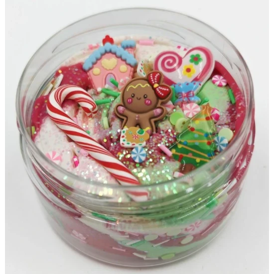 Mamolína – Sladké Vianoce, pastelovo ružová vianočná modelína s trblietkami a 5 dekoráciami