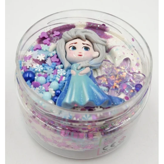 Mamolína – Zimná princezná, trojfarebná domáca modelína s trblietkami, konfeti a postavičkou princeznej