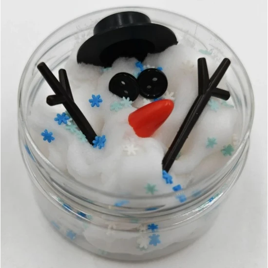 Slizáčik hodvábny Zlož si snehuliaka – hodvábny sliz s konfetami a dekoráciami