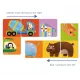 Krásne ilustrované dvojité domino s obrázkami zvierat zo zoo. 