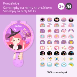 Nálepky na nechty so zrkadlom Kúzelníčka