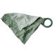 Mušelínový mojkáčik s kaučukovým krúžkom v zelenej farbe.