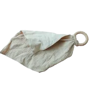 Mušelínový mojkáčik s kaučukovým krúžkom Béžový