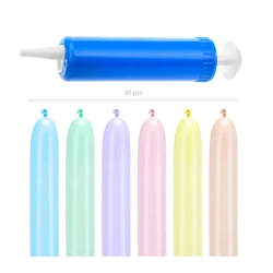 Modelovacie balóny Pastelové 30 ks