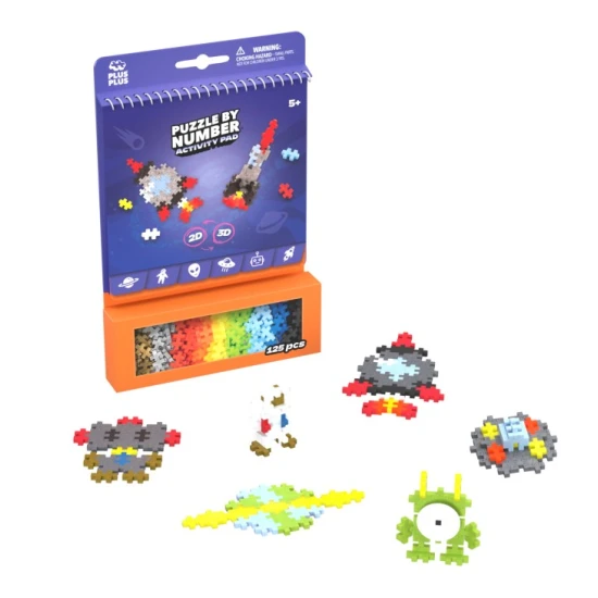 Kreatívna stavebnica Plus-Plus Activity Vesmír – 125 dielikov, modely vesmírnych objektov, raketa, planéty, mimozemšťania