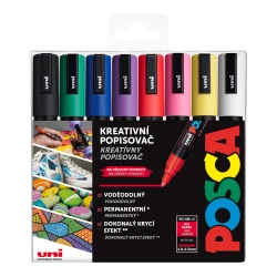 Akrylové fixky POSCA 5M základné farby 8 ks