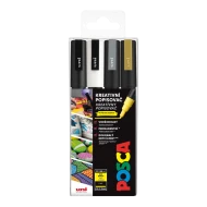 Akrylové fixky POSCA 3M mix farieb 4 ks