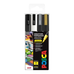 Akrylové fixky POSCA 3M mix farieb 4 ks