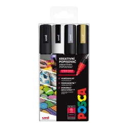 Akrylové fixky POSCA 5M mix farieb 4 ks