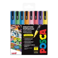 Akrylové fixky POSCA 3M trblietavé farby 8 ks