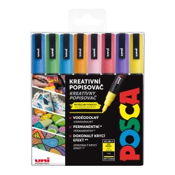Akrylové fixky POSCA 3M trblietavé farby 8 ks